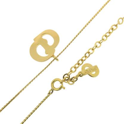 CHRISTIAN DIOR CD logo Necklace Metal Ladies [Used]