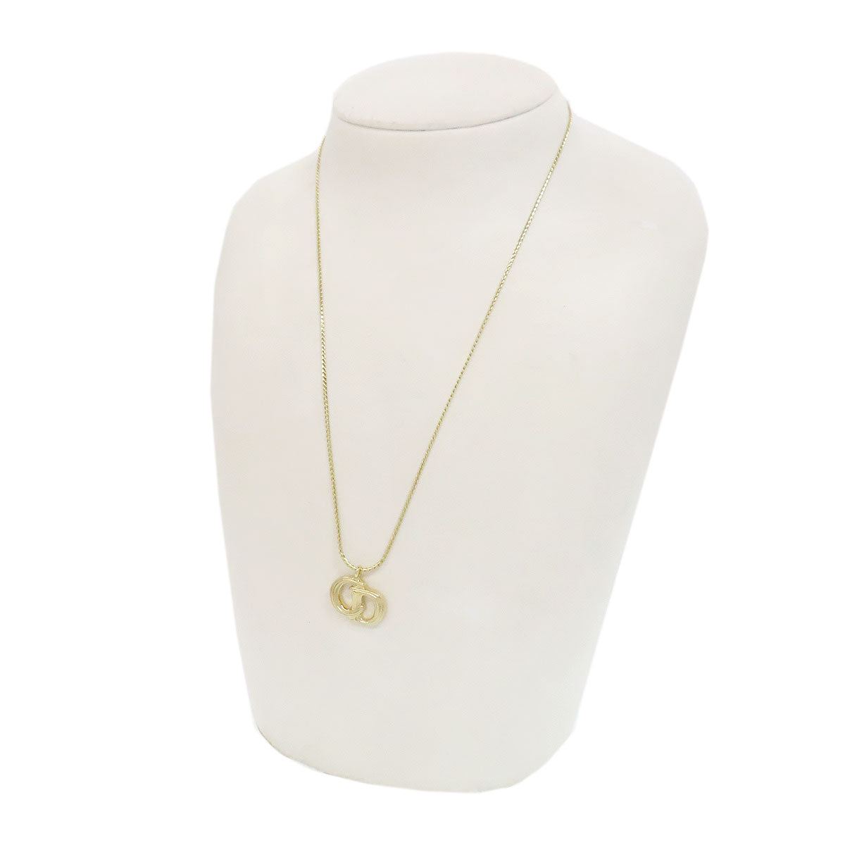 CHRISTIAN DIOR CD logo Necklace Metal Ladies [Used]