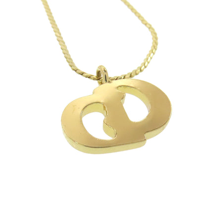 CHRISTIAN DIOR CD logo Necklace Metal Ladies [Used]