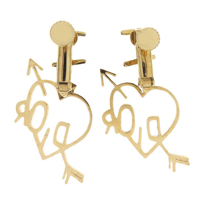 CHRISTIAN DIOR Heart Arrow earring Metal Ladies [Used]