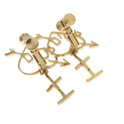 CHRISTIAN DIOR Heart Arrow earring Metal Ladies [Used]