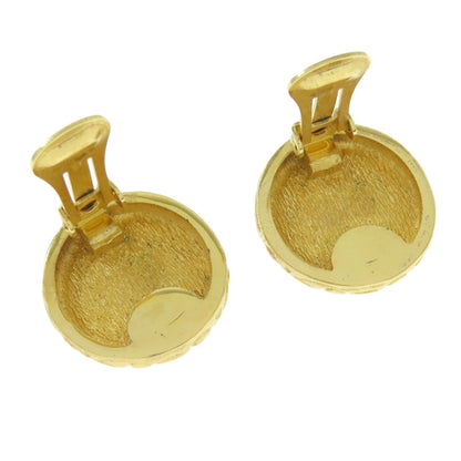 CHRISTIAN DIOR Stone Earring Metal Ladies [Used]