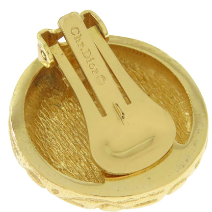 CHRISTIAN DIOR Stone Earring Metal Ladies [Used]