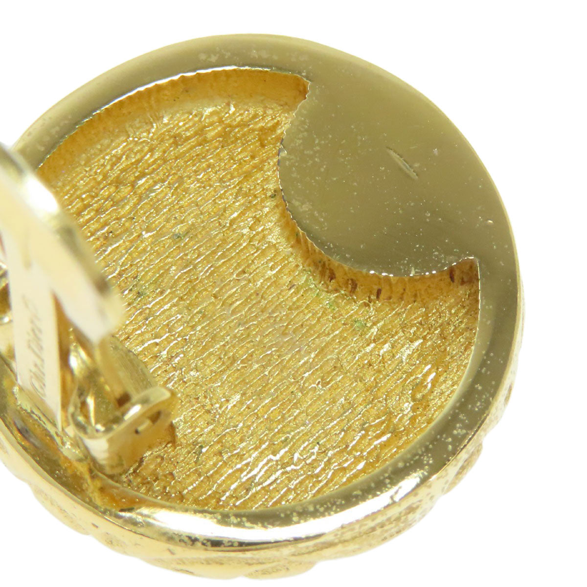 CHRISTIAN DIOR Stone Earring Metal Ladies [Used]