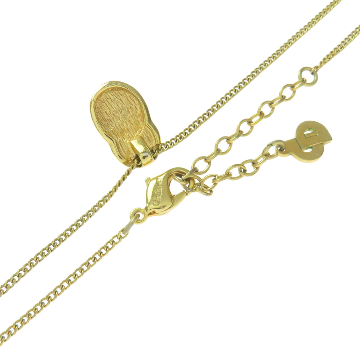 CHRISTIAN DIOR Pearl rhinestone Necklace Metal Ladies [Used]