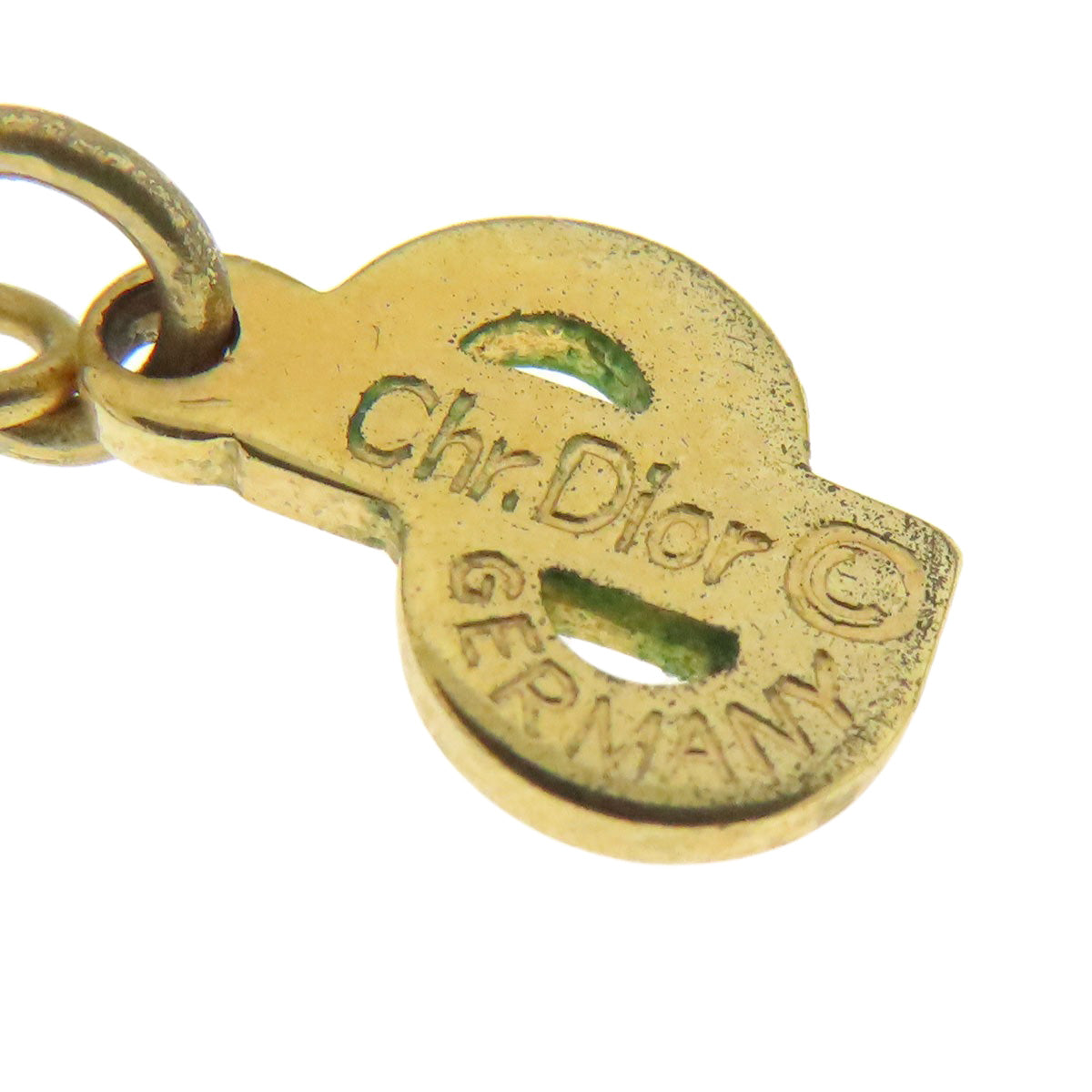 CHRISTIAN DIOR Pearl rhinestone Necklace Metal Ladies [Used]