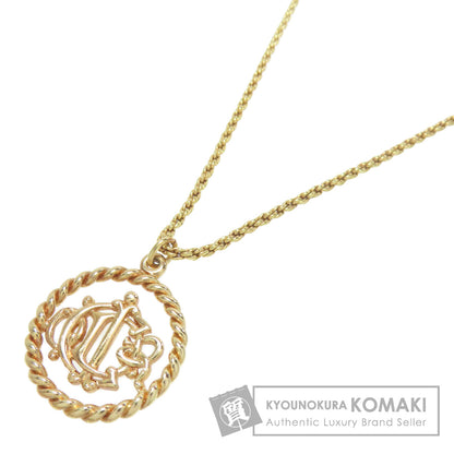 CHRISTIAN DIOR emblem Necklace Metal Ladies [Used]