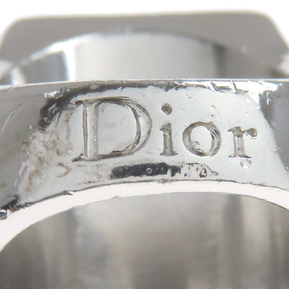 CHRISTIAN DIOR Crystal Rhinestones Ring Silver Ladies [Used]