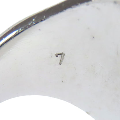 CHRISTIAN DIOR Crystal Rhinestones Ring Silver Ladies [Used]