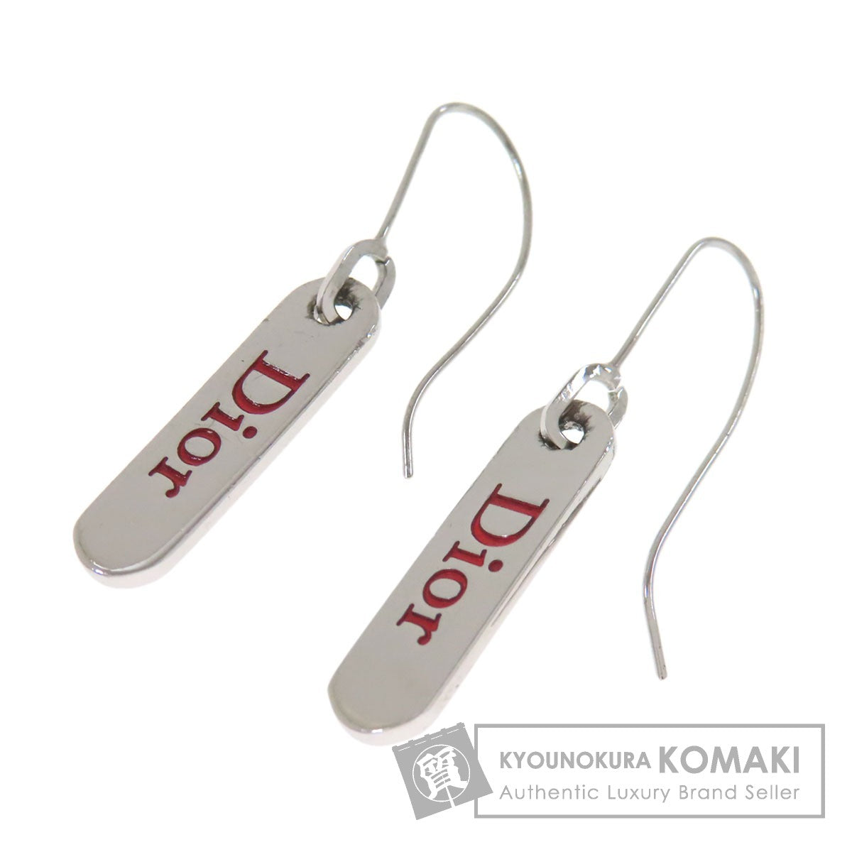 CHRISTIAN DIOR with logo earring Metal Ladies [Used]