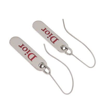 CHRISTIAN DIOR with logo earring Metal Ladies [Used]