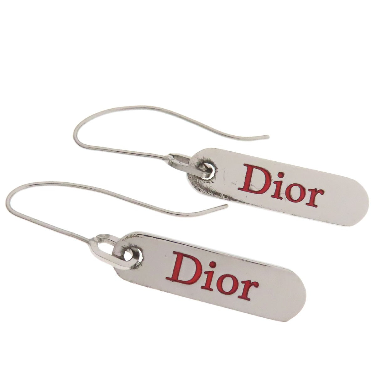 CHRISTIAN DIOR with logo earring Metal Ladies [Used]