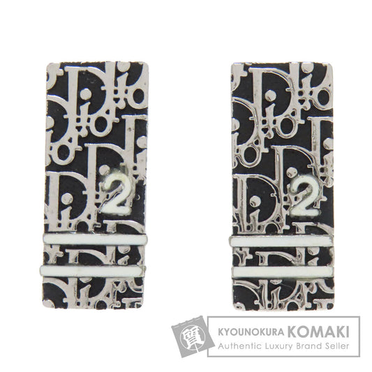 CHRISTIAN DIOR Trotter pattern Earring Metal Ladies [Used]