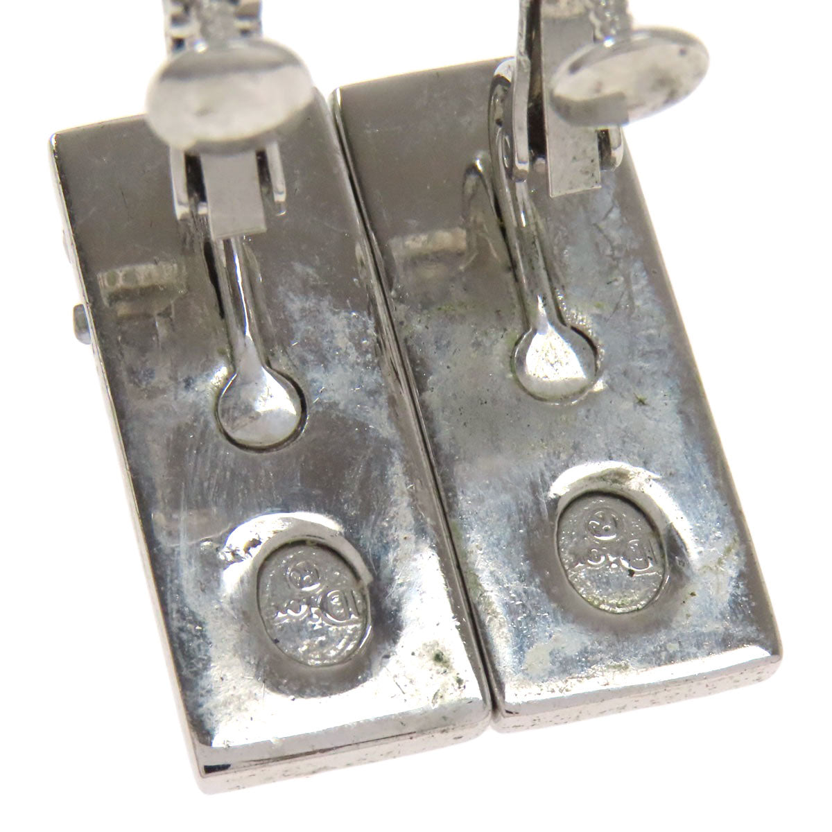 CHRISTIAN DIOR Trotter pattern Earring Metal Ladies [Used]