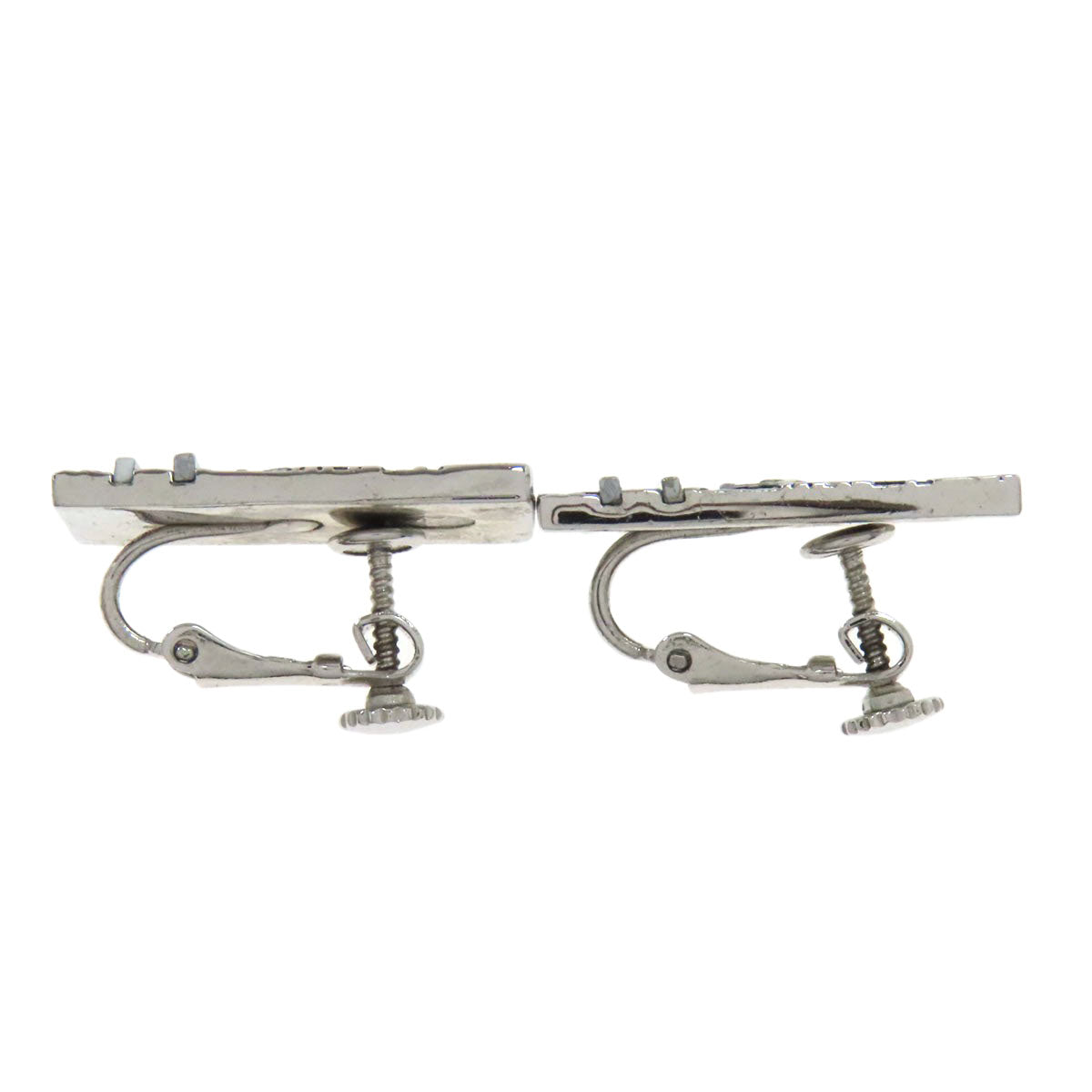 CHRISTIAN DIOR Trotter pattern Earring Metal Ladies [Used]