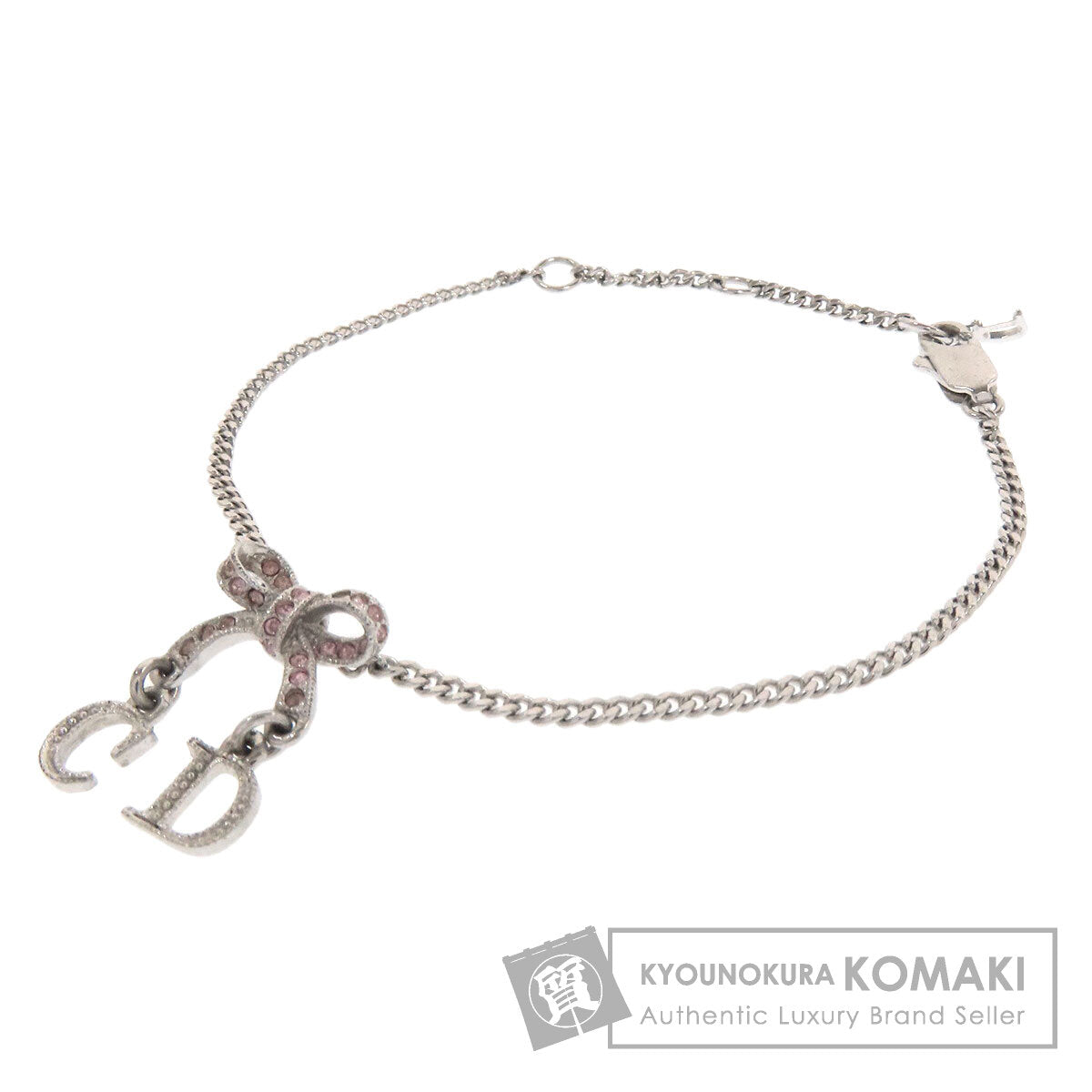CHRISTIAN DIOR ribbon Bracelet Metal Ladies [Used]