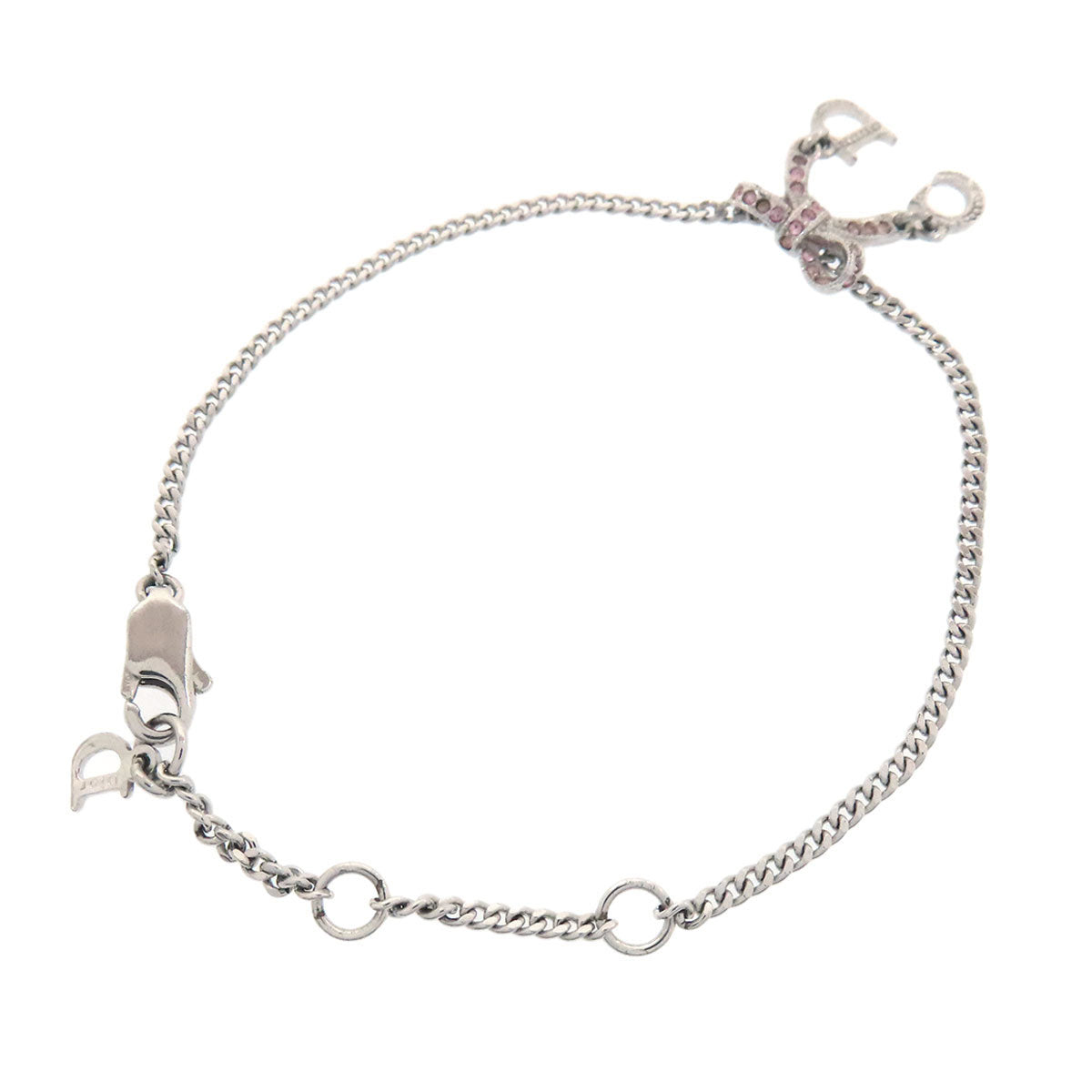 CHRISTIAN DIOR ribbon Bracelet Metal Ladies [Used]