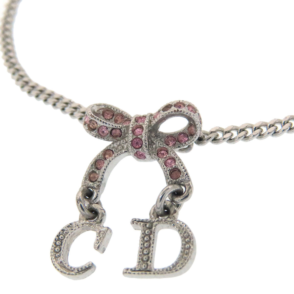 CHRISTIAN DIOR ribbon Bracelet Metal Ladies [Used]