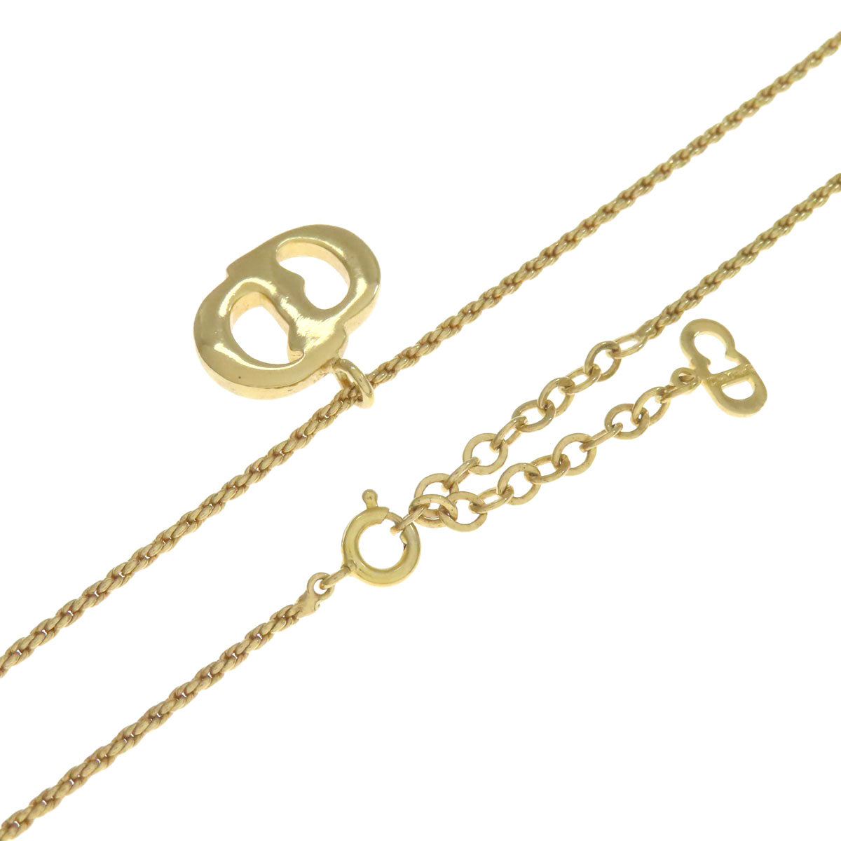 CHRISTIAN DIOR CD logo Necklace Metal Ladies [Used]
