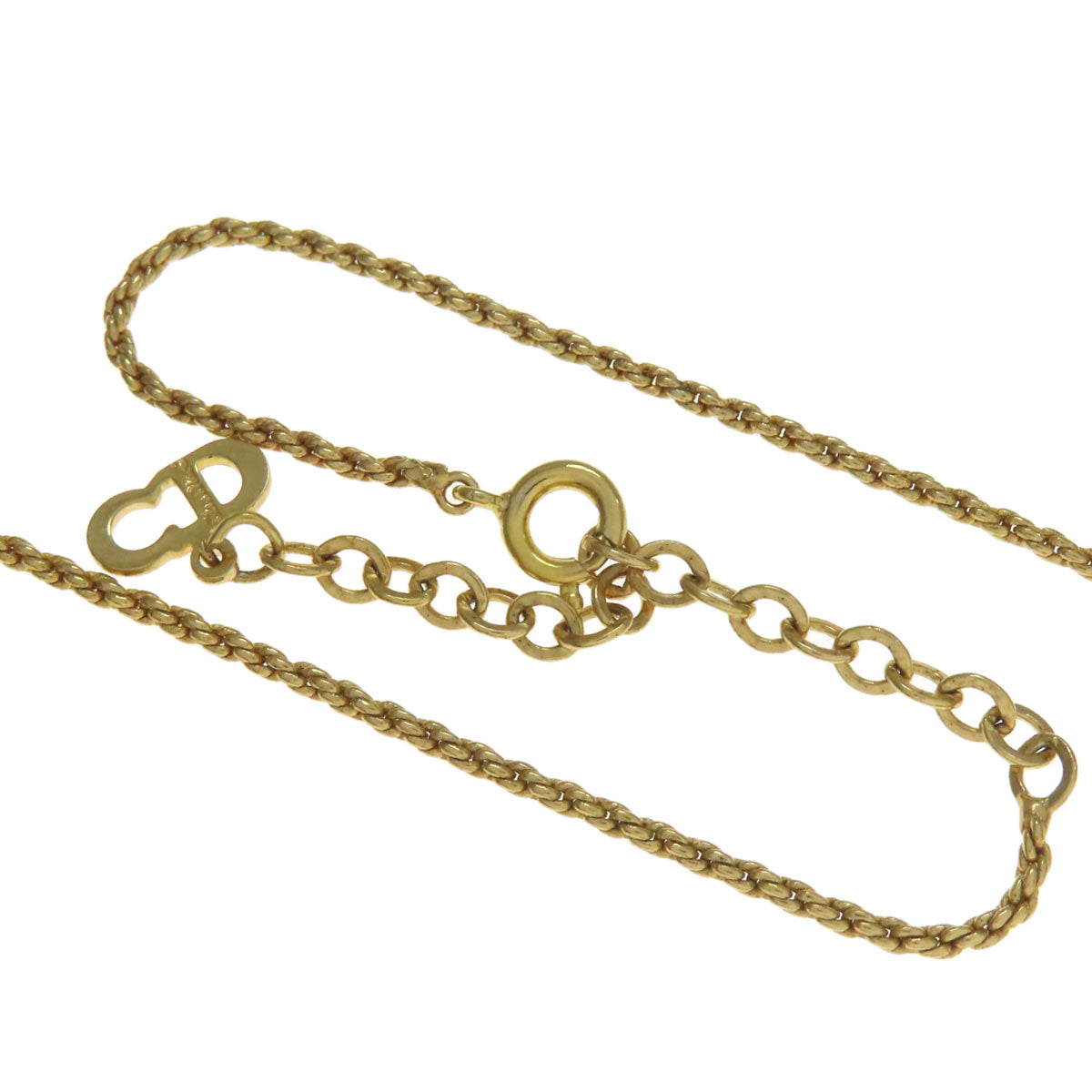 CHRISTIAN DIOR CD logo Necklace Metal Ladies [Used]