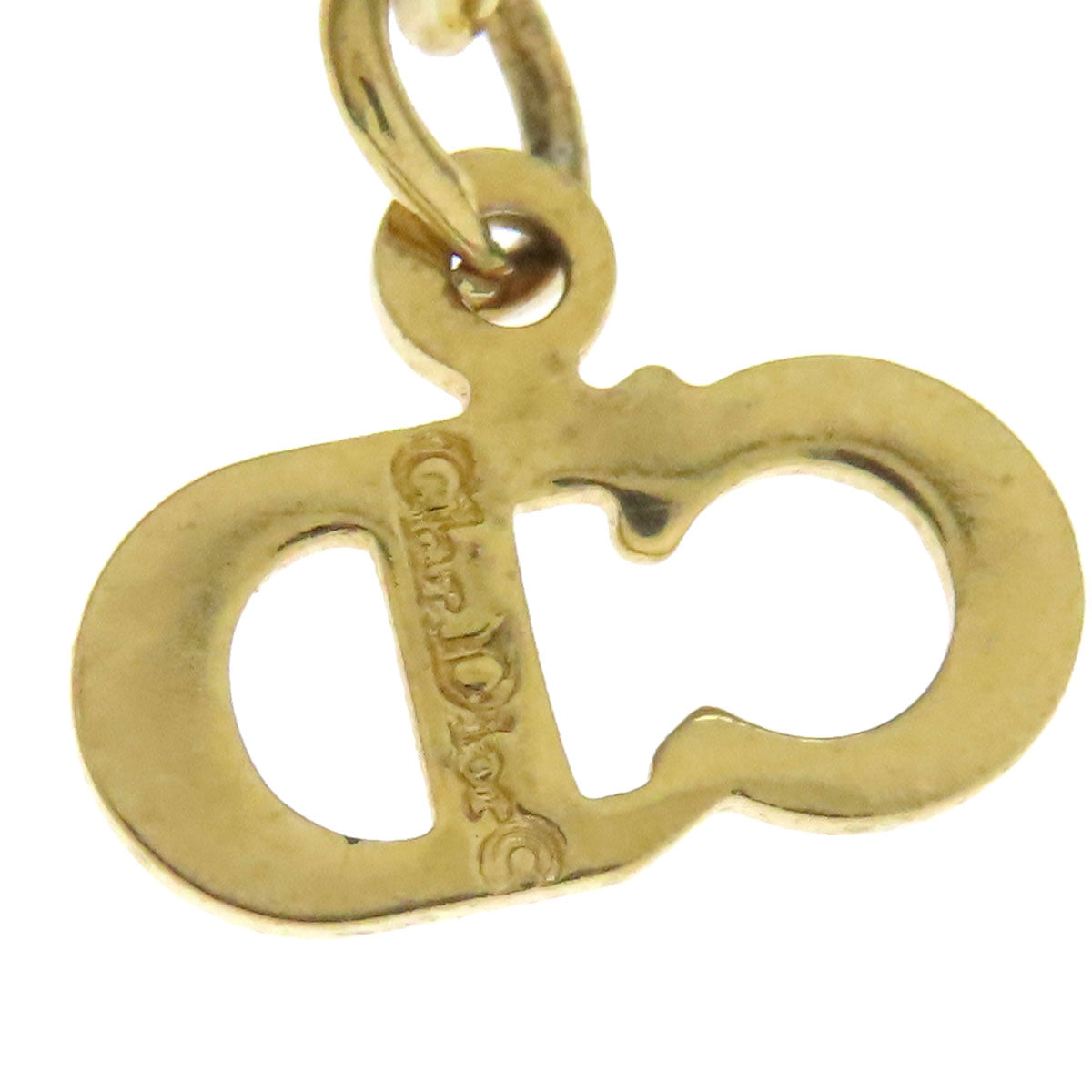 CHRISTIAN DIOR CD logo Necklace Metal Ladies [Used]