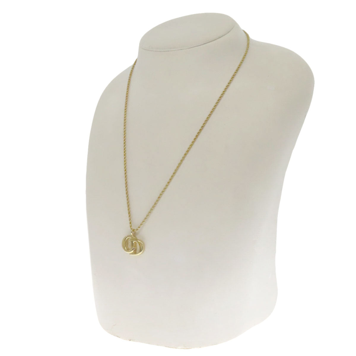 CHRISTIAN DIOR CD logo Necklace Metal Ladies [Used]