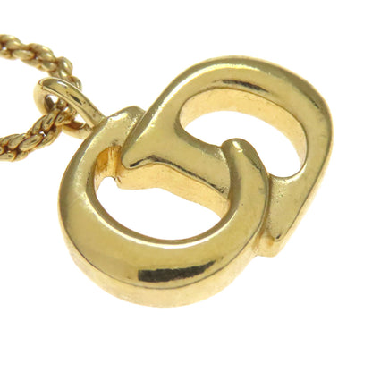 CHRISTIAN DIOR CD logo Necklace Metal Ladies [Used]