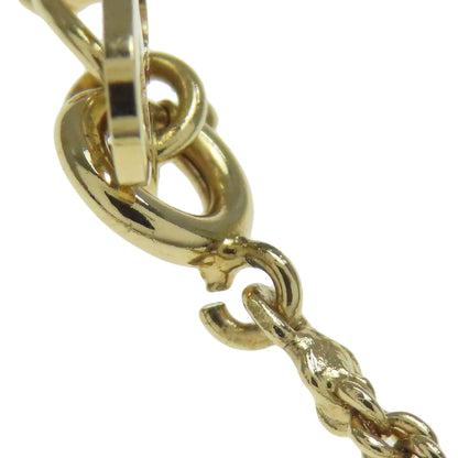 CHRISTIAN DIOR Logo heart rhinestone Necklace Metal Ladies [Used]