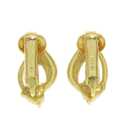 CHRISTIAN DIOR Rhinestone Earring Metal Ladies [Used]
