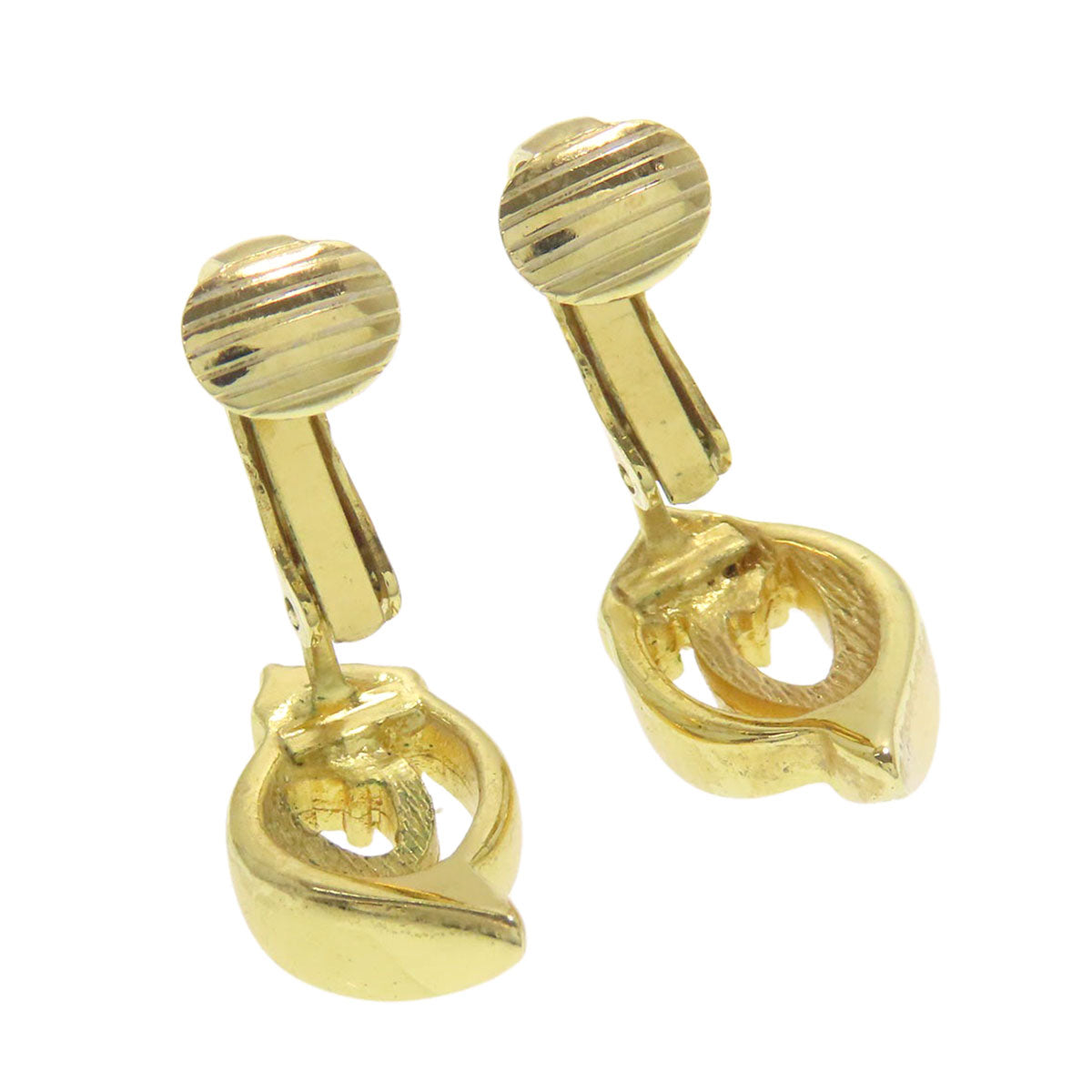 CHRISTIAN DIOR Rhinestone Earring Metal Ladies [Used]