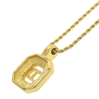 CHRISTIAN DIOR CD logo rhinestone Necklace Metal Ladies [Used]