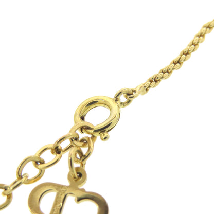 CHRISTIAN DIOR CD logo rhinestone Necklace Metal Ladies [Used]