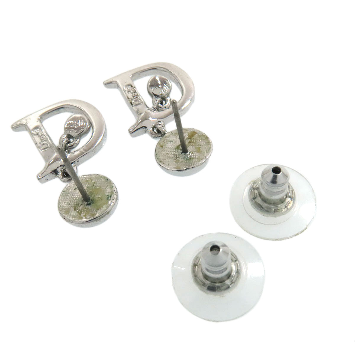 CHRISTIAN DIOR D logo earring Metal Ladies [Used]