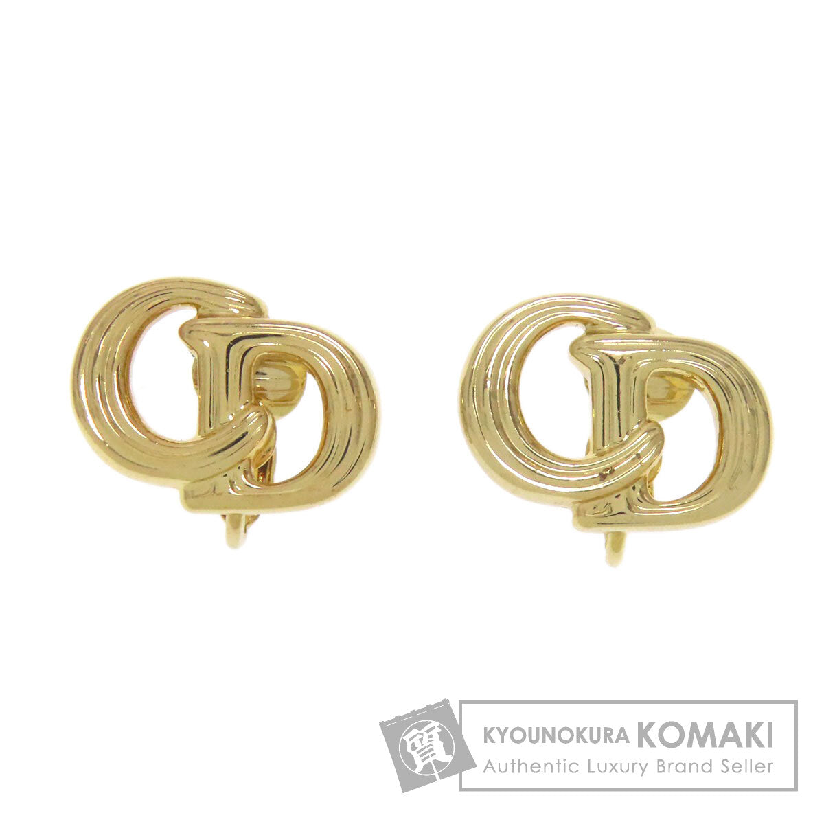 CHRISTIAN DIOR CD logo Earring Metal Ladies [Used]