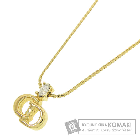 CHRISTIAN DIOR CD logo Necklace Metal Ladies [Used]