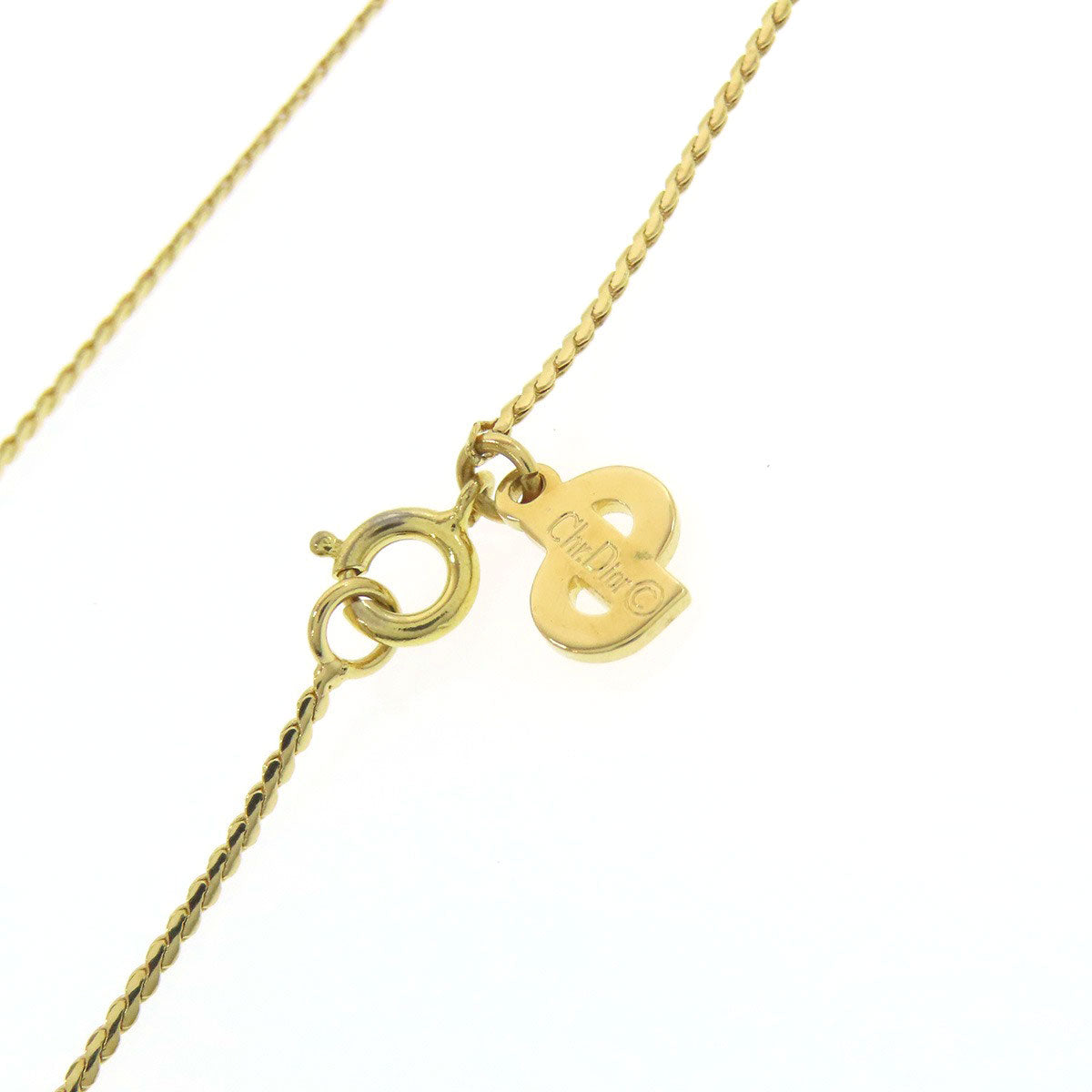 CHRISTIAN DIOR CD logo Necklace Metal Ladies [Used]