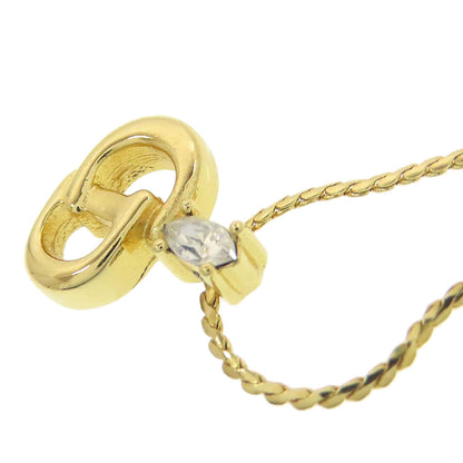 CHRISTIAN DIOR CD logo Necklace Metal Ladies [Used]