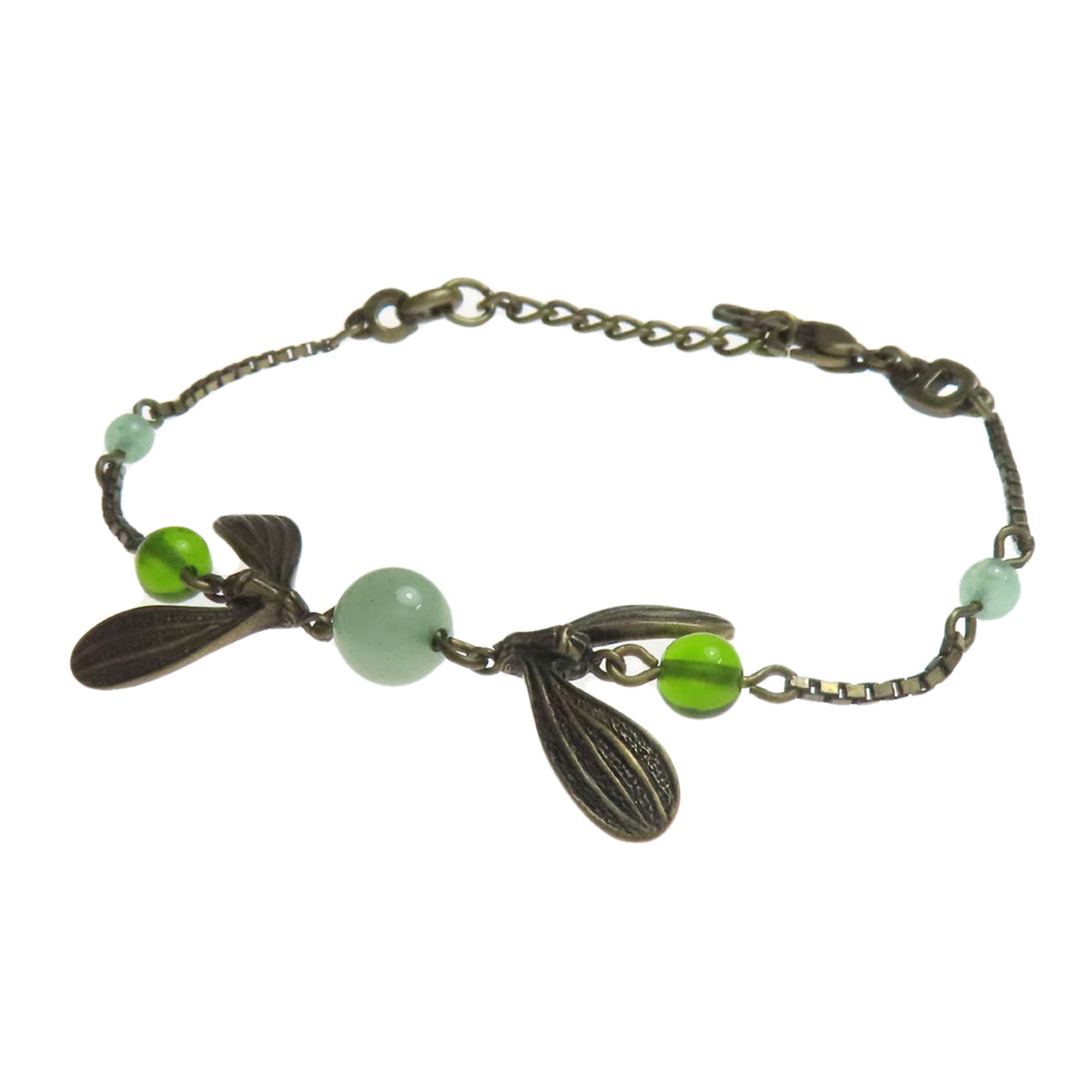 CHRISTIAN DIOR Mistletoe motif Bracelet Metal Ladies [Used]