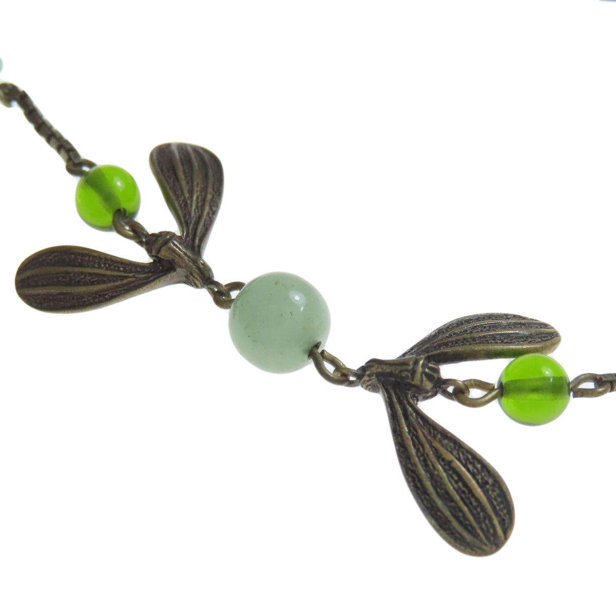 CHRISTIAN DIOR Mistletoe motif Bracelet Metal Ladies [Used]