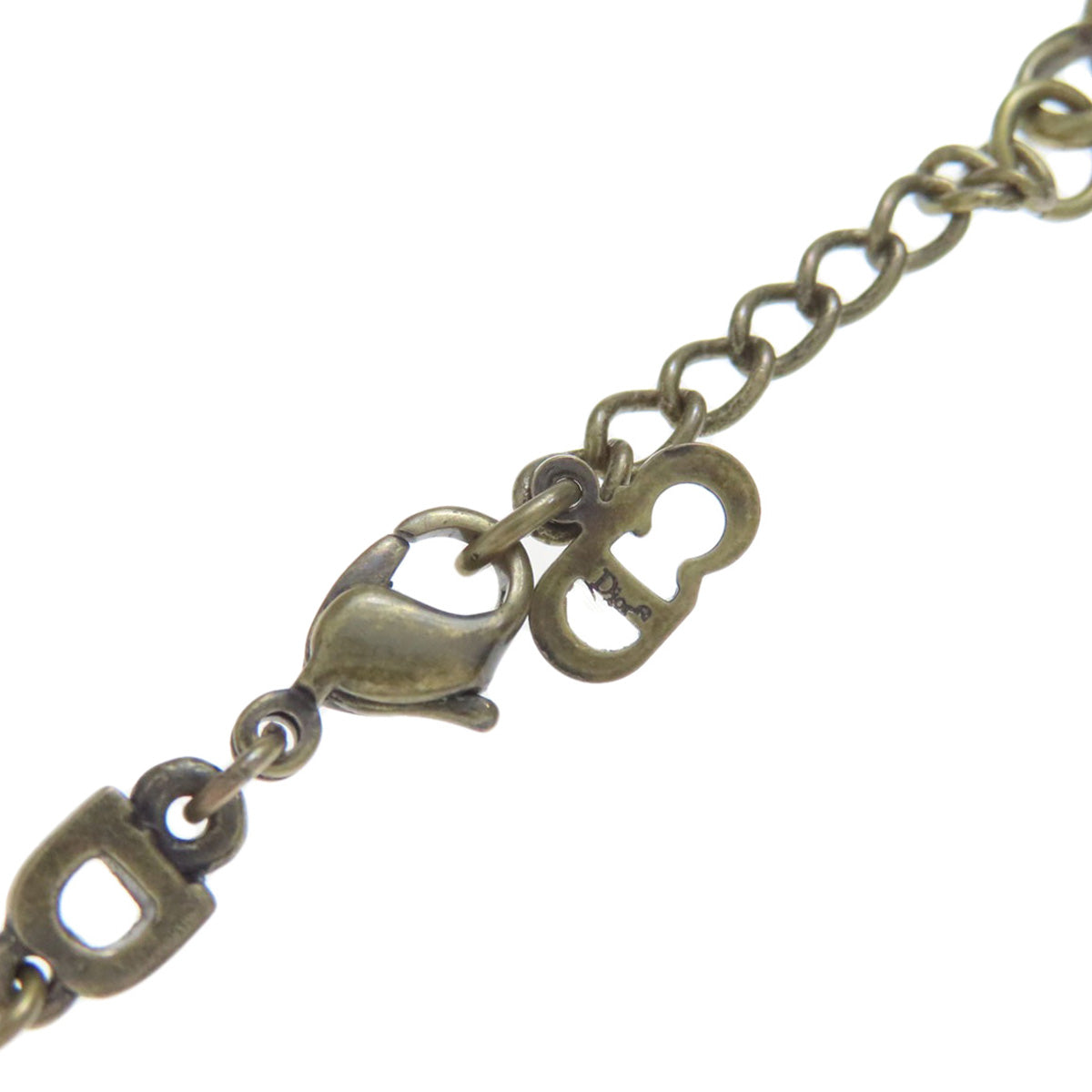 CHRISTIAN DIOR Mistletoe motif Bracelet Metal Ladies [Used]