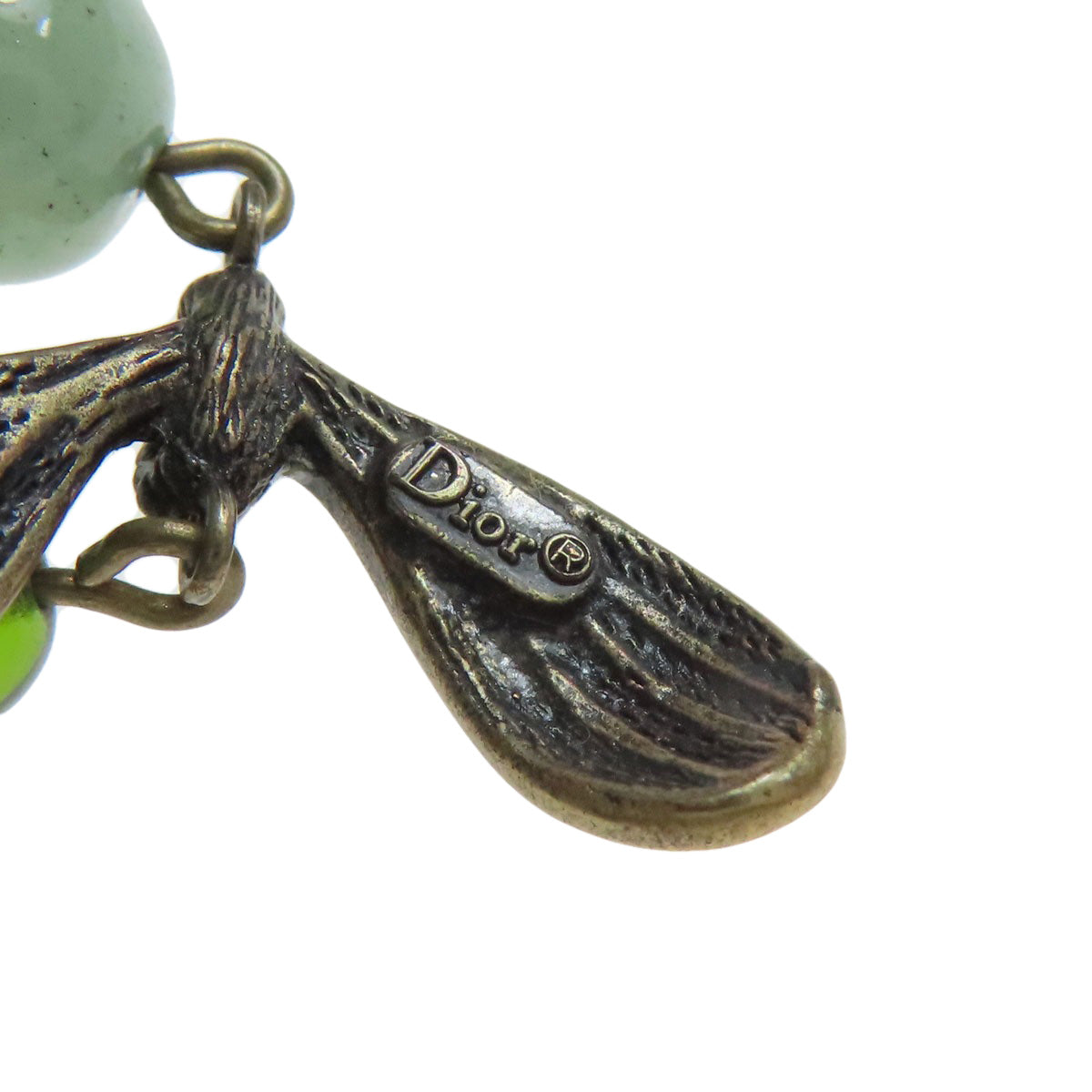 CHRISTIAN DIOR Mistletoe motif Bracelet Metal Ladies [Used]
