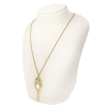 CHRISTIAN DIOR hand mirror motif Necklace Metal Ladies [Used]