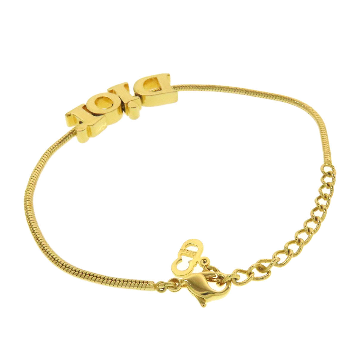 CHRISTIAN DIOR logo Bracelet Metal Ladies [Used]