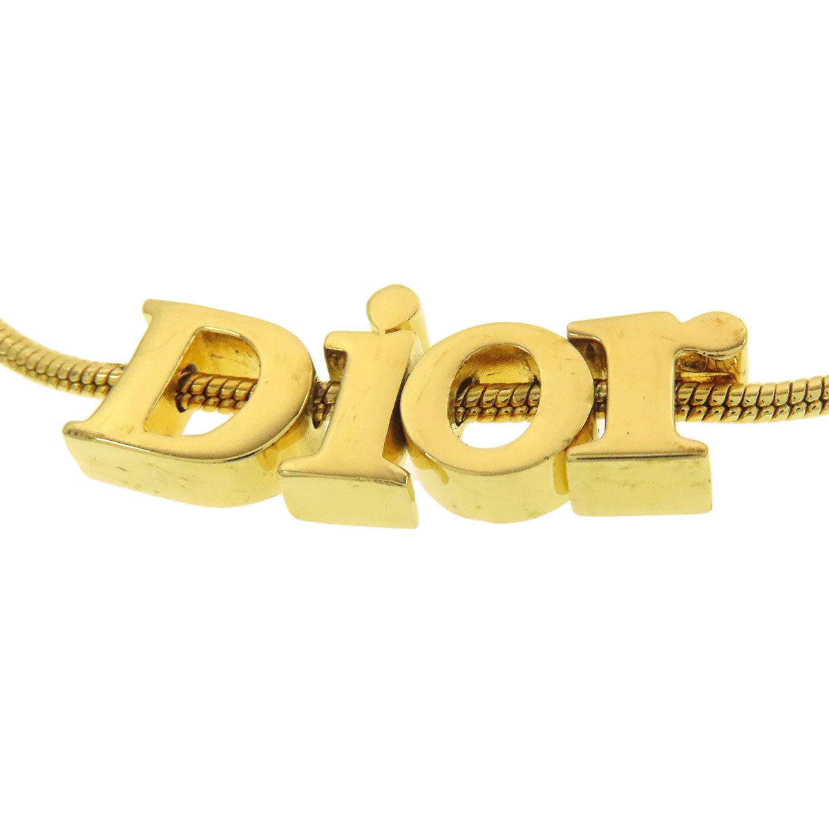 CHRISTIAN DIOR logo Bracelet Metal Ladies [Used]