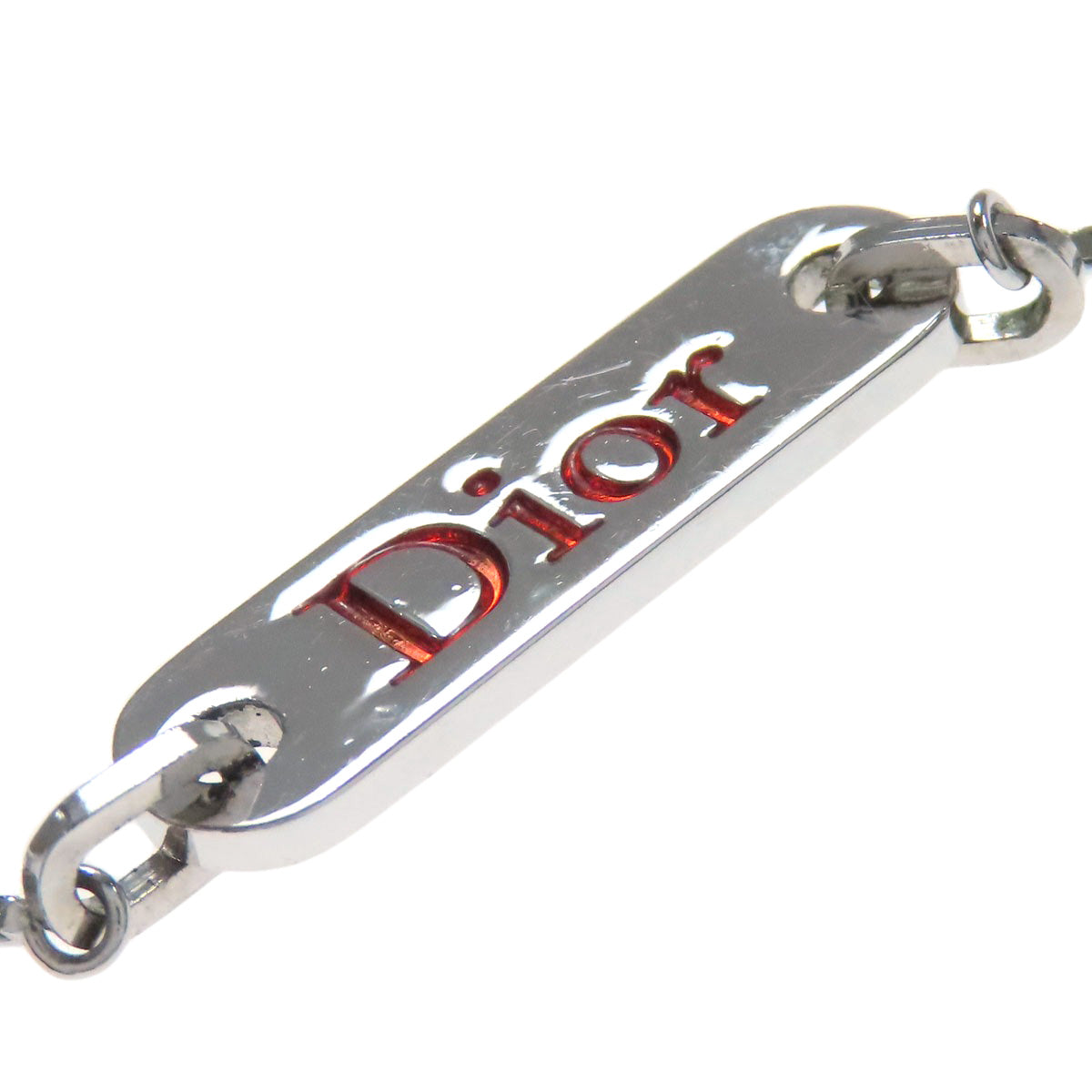 CHRISTIAN DIOR with logo Venetian Chain Necklace Metal Ladies [Used]