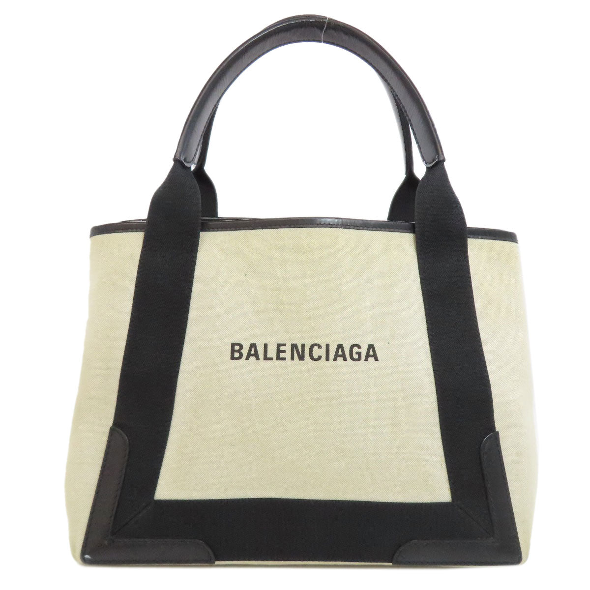 BALENCIAGA 339933 NAVY CABAS Handbag Canvas Ladies [Used]