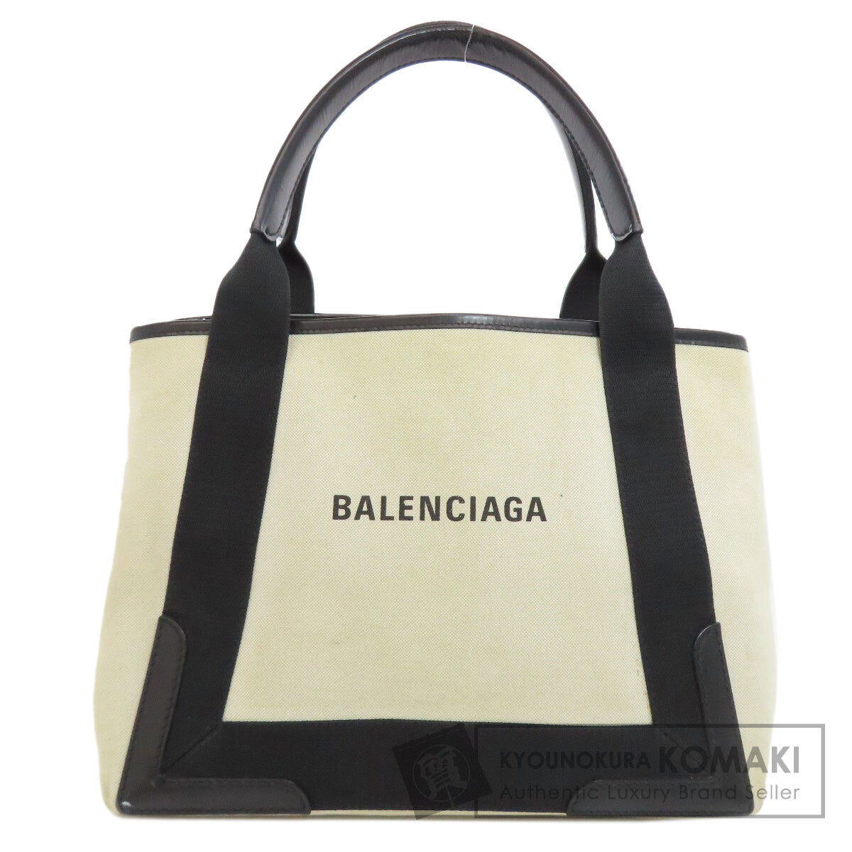 BALENCIAGA 339933 NAVY CABAS Handbag Canvas Ladies [Used]