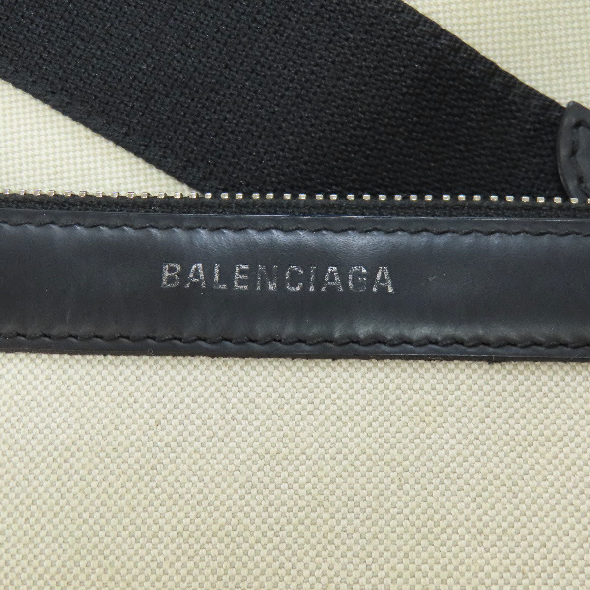 BALENCIAGA 339933 NAVY CABAS Handbag Canvas Ladies [Used]