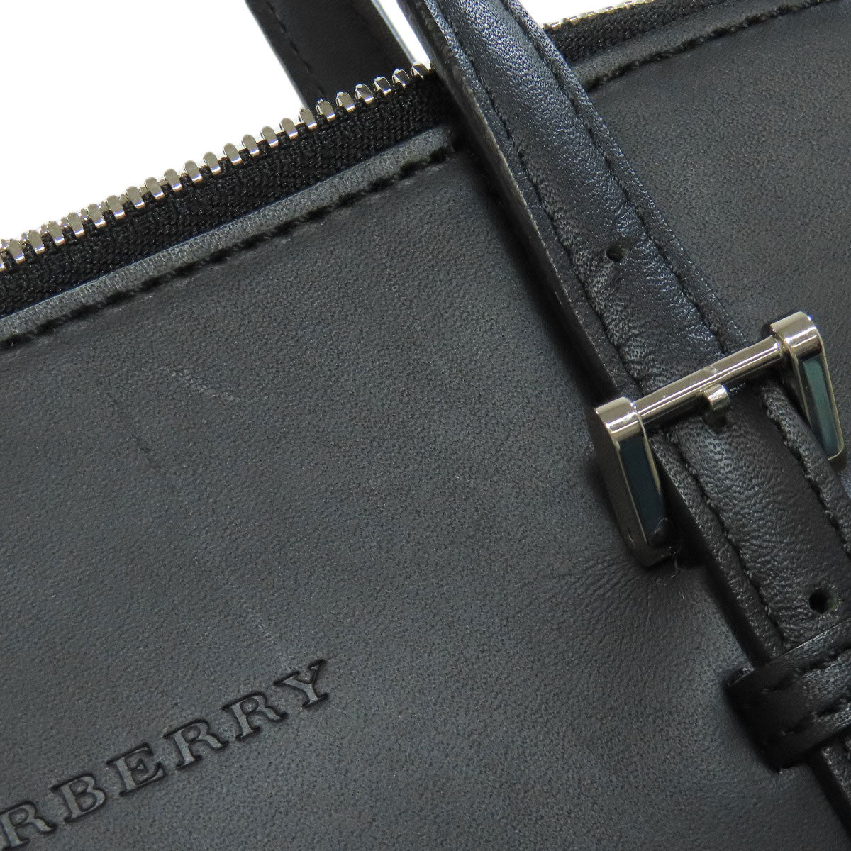 BURBERRY logo Handbag Leather Ladies [Used]