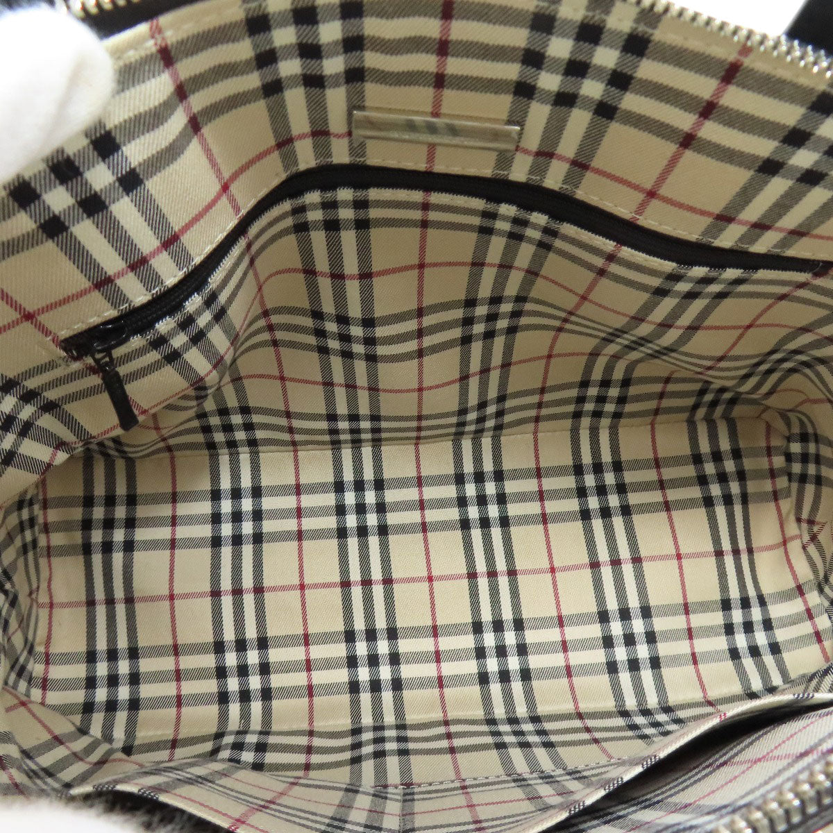 BURBERRY logo Handbag Leather Ladies [Used]